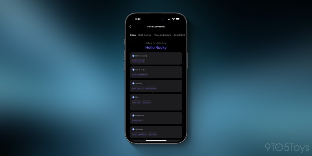 Hello Rocky voice commands