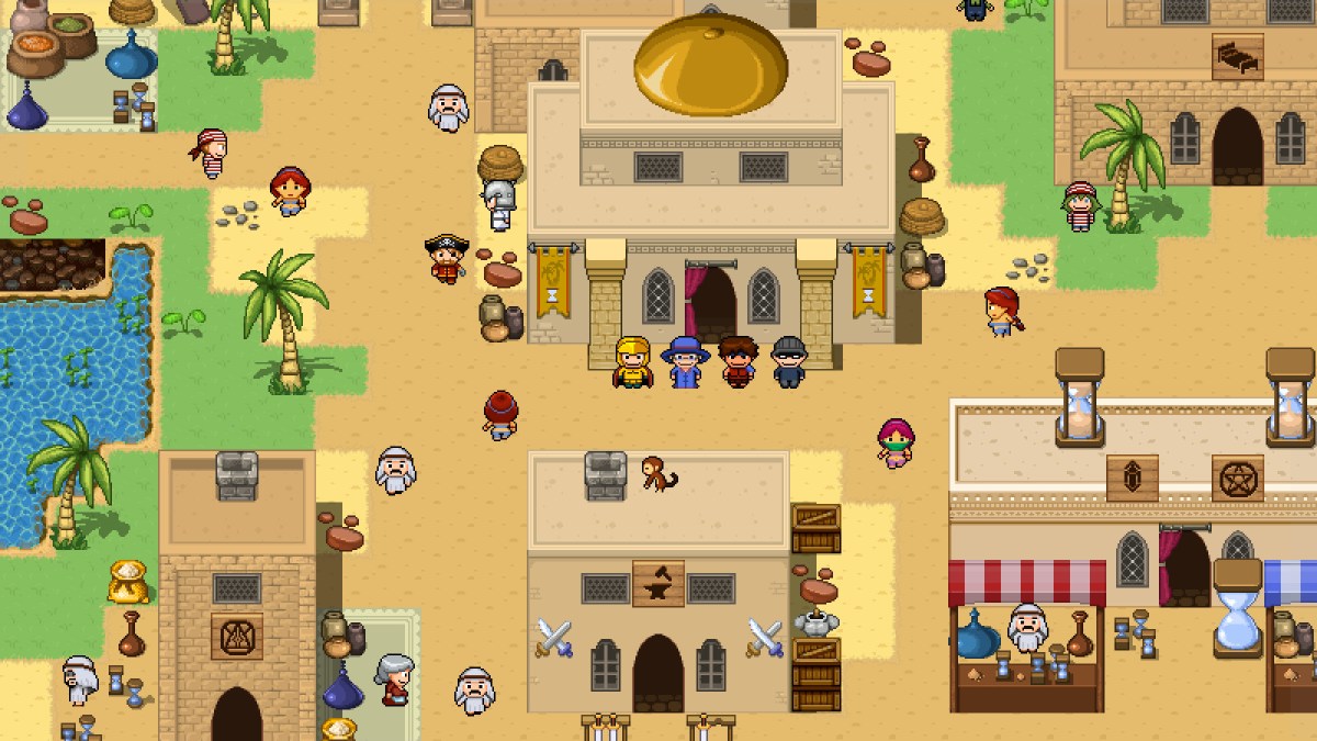A video game screen shot of a town